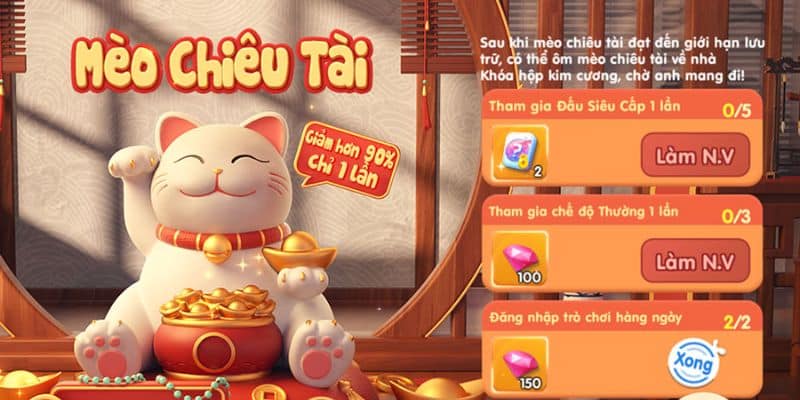 Trò chơi nổ hũ Jackpot Mèo Chiêu Tài